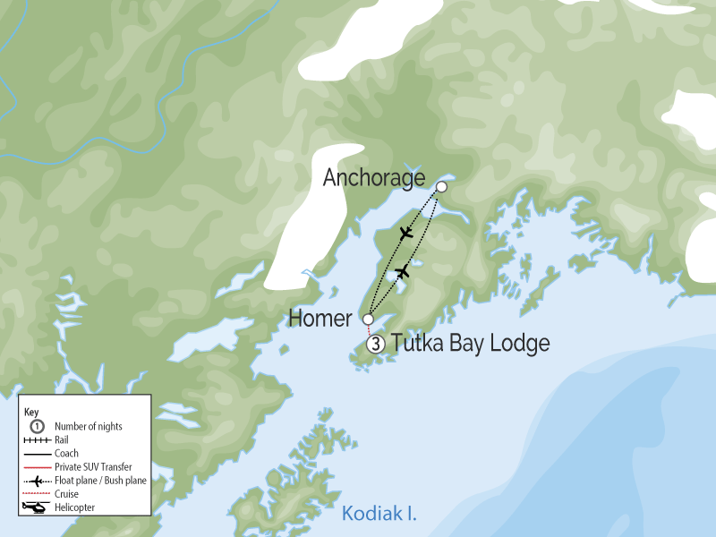 Alaska Wilderness Lodge | Tutka Bay Lodge map