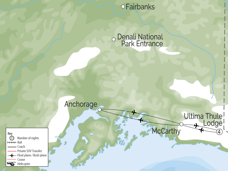 Ultima Thule Lodge | Alaska Luxury Wilderness Lodge map